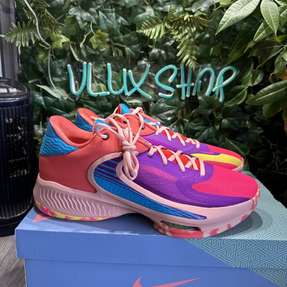 Nike Zoom Freak 4 Giannis Antetokounpo Bahamas Mens Size 12 DQ3824 500 New